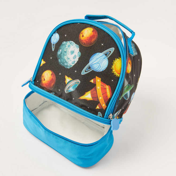 Juniors Space Print Lunch Bag with Handle