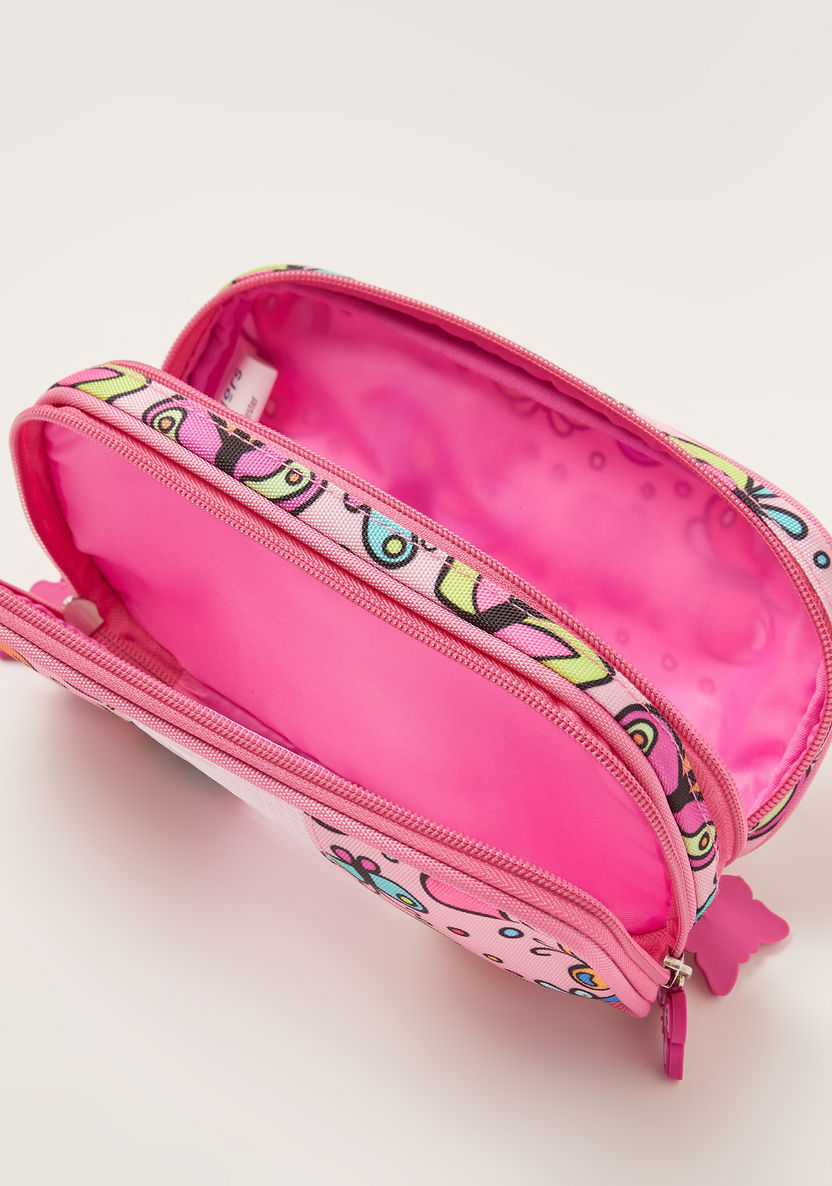 Juniors Butterfly Print Pencil Pouch with Zip Closure-Pencil Cases-image-3