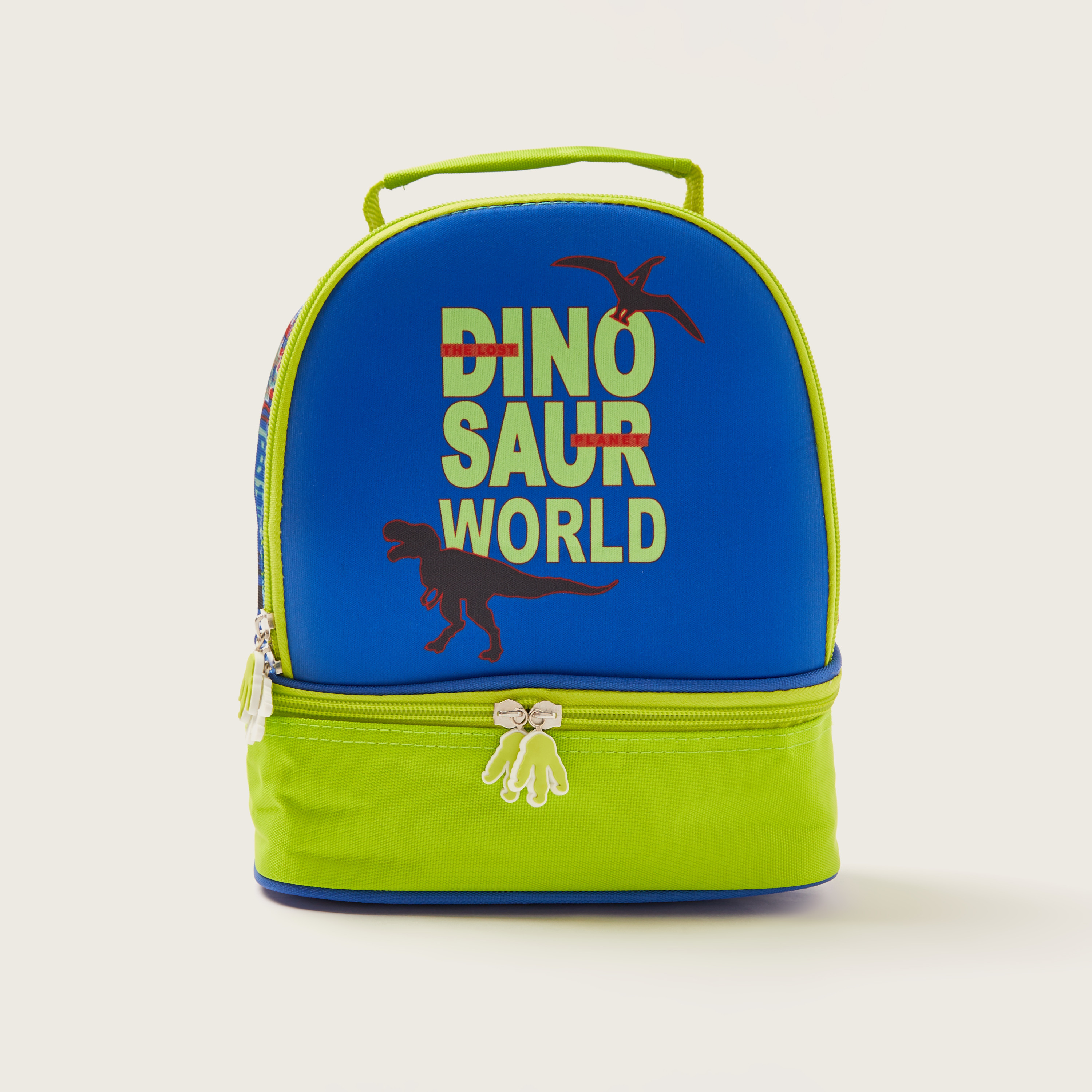 Juniors Dinosaur Print Lunch Bag with Handle and Zip Closure-school-lunchessentials-lunchbags-image-1