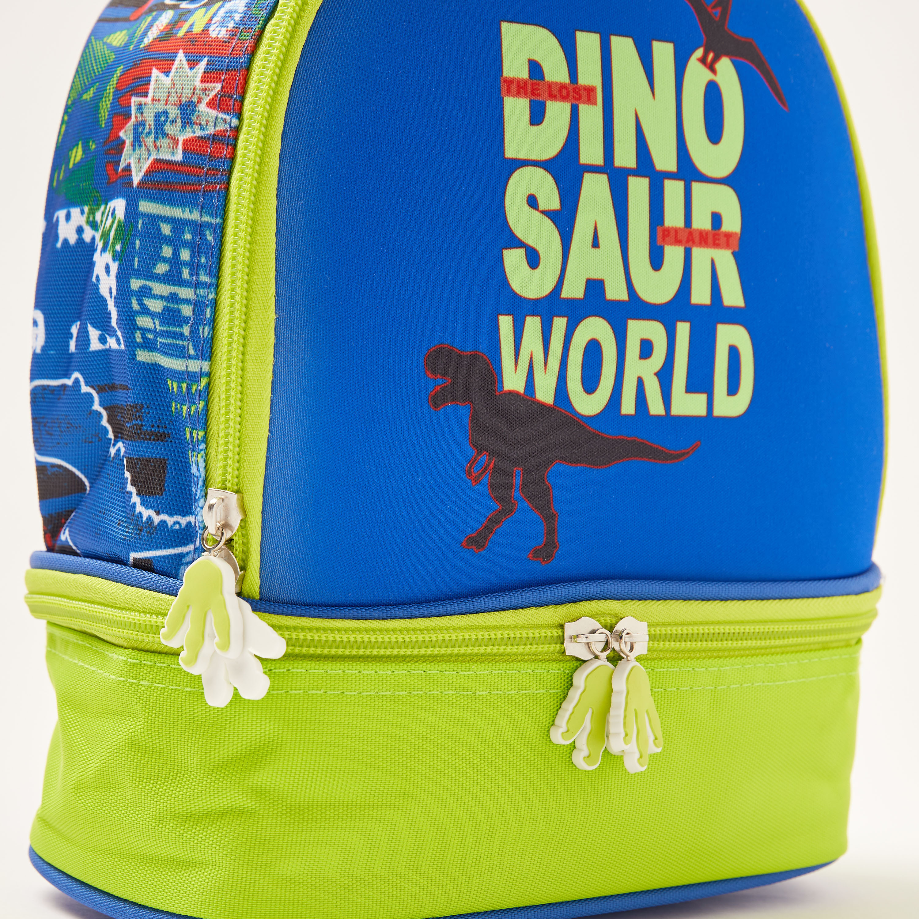 Juniors Dinosaur Print Lunch Bag with Handle and Zip Closure-school-lunchessentials-lunchbags-image-3