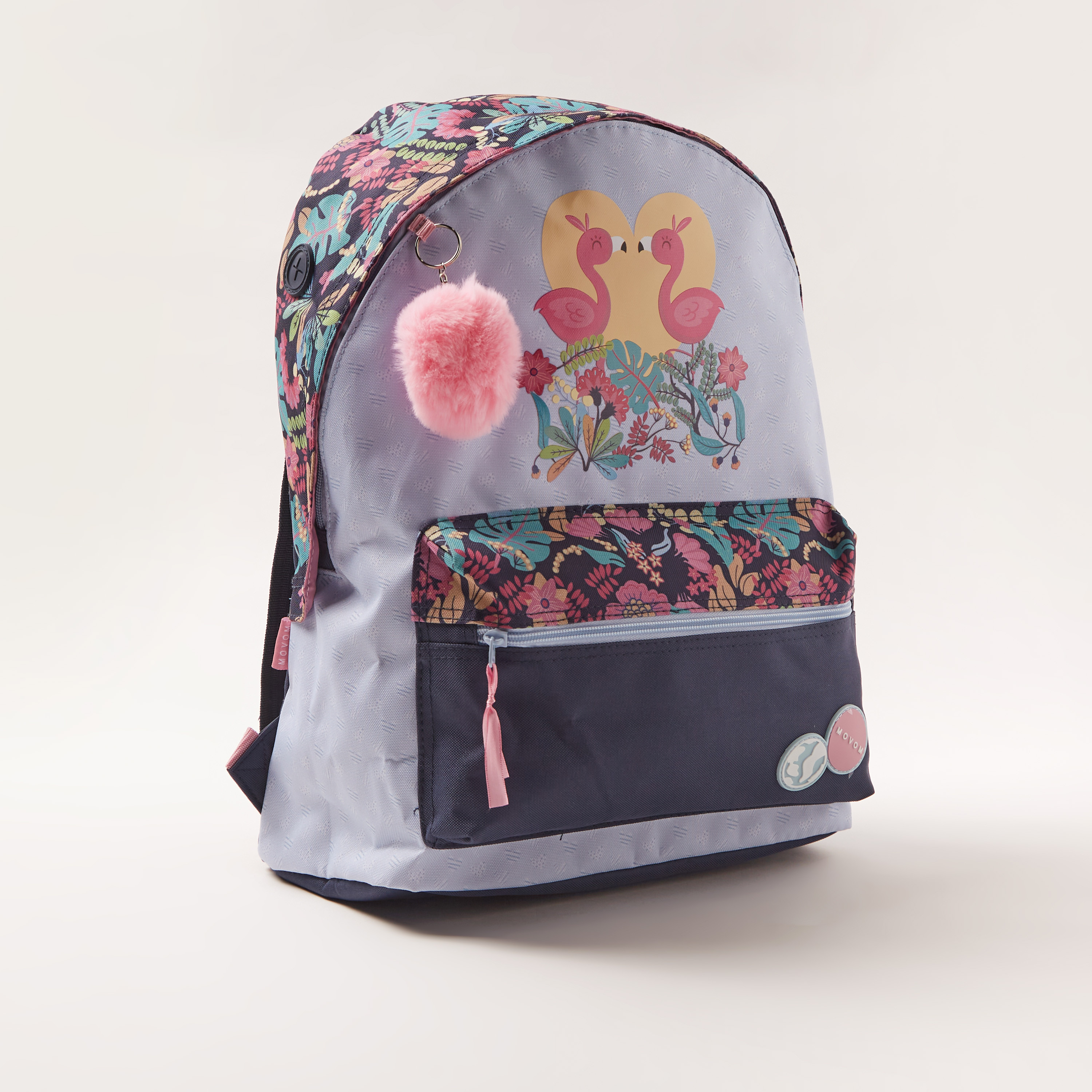 Movom Tropical Print Backpack with Adjustable Shoulder Straps - 18 inches-school-bagsandbackpacks-backpacks-image-2