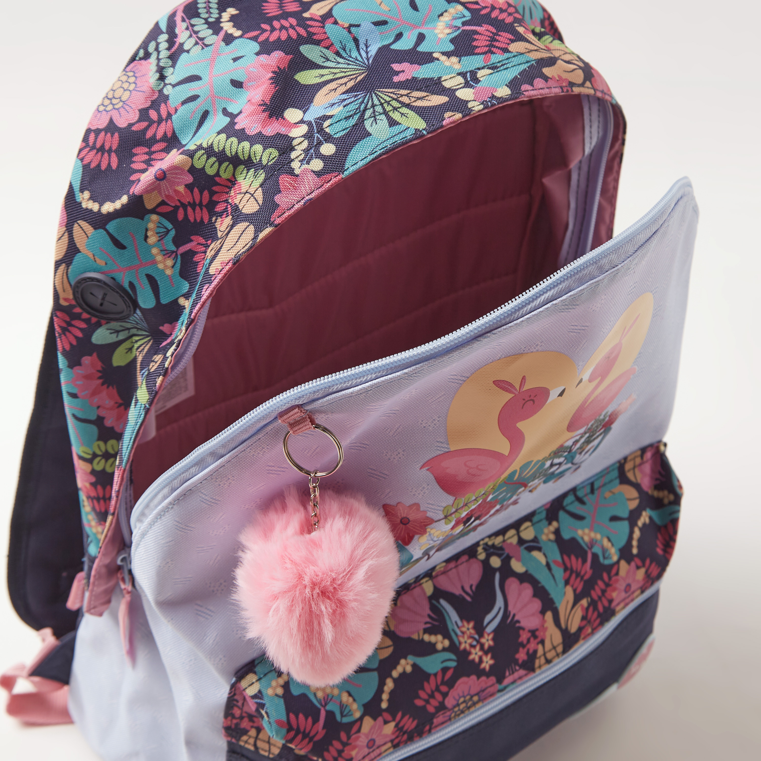 Movom Tropical Print Backpack with Adjustable Shoulder Straps - 18 inches-school-bagsandbackpacks-backpacks-image-5
