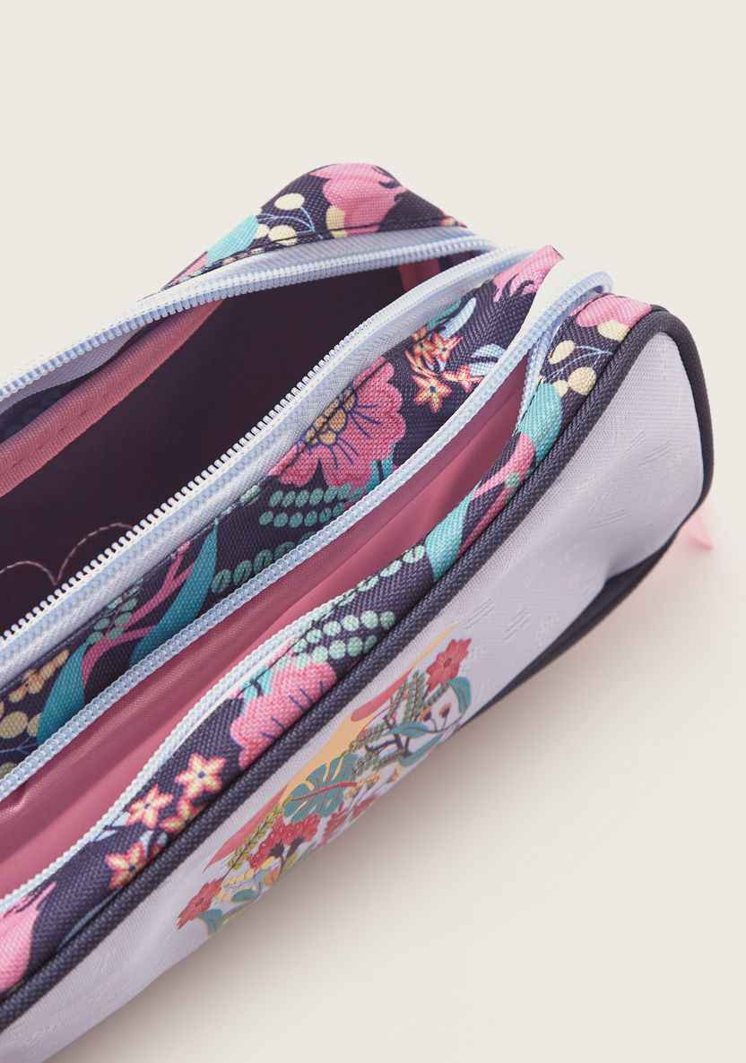 Movom Tropical Print Pencil Case with Zip Closure and Wristlet Strap-Pencil Cases-image-2