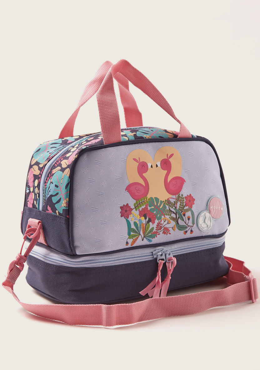Movom Printed Lung Bag with Double Handles-Lunch Bags-image-1