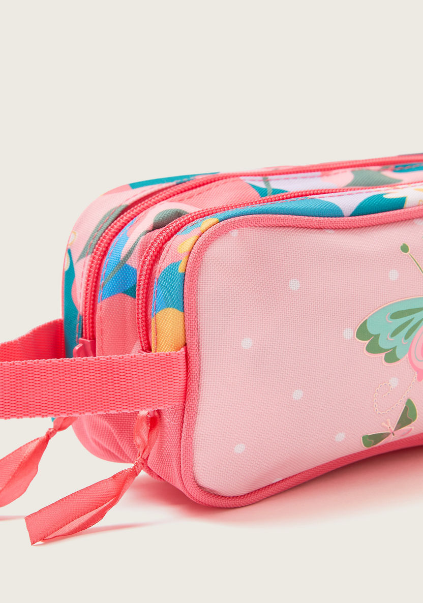 Movom Printed Pencil Case with Zip Closure and Wristlet Strap-Pencil Cases-image-2