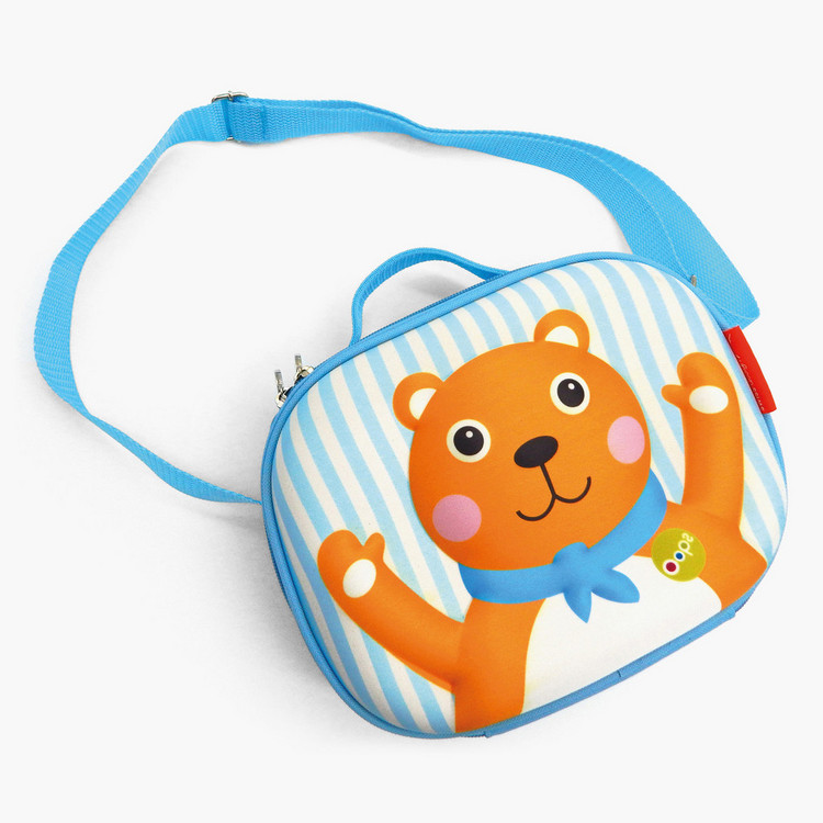 OOPS Bear Embossed Lunch Bag with Zip Closure