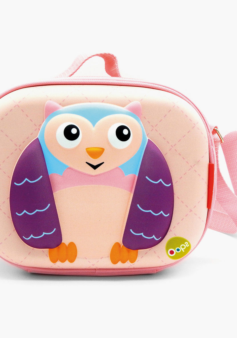 OOPS Owl Embossed Lunch Bag with Zip Closure-Lunch Bags-image-0