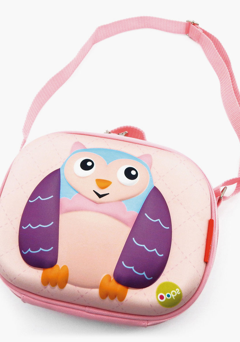 OOPS Owl Embossed Lunch Bag with Zip Closure-Lunch Bags-image-2
