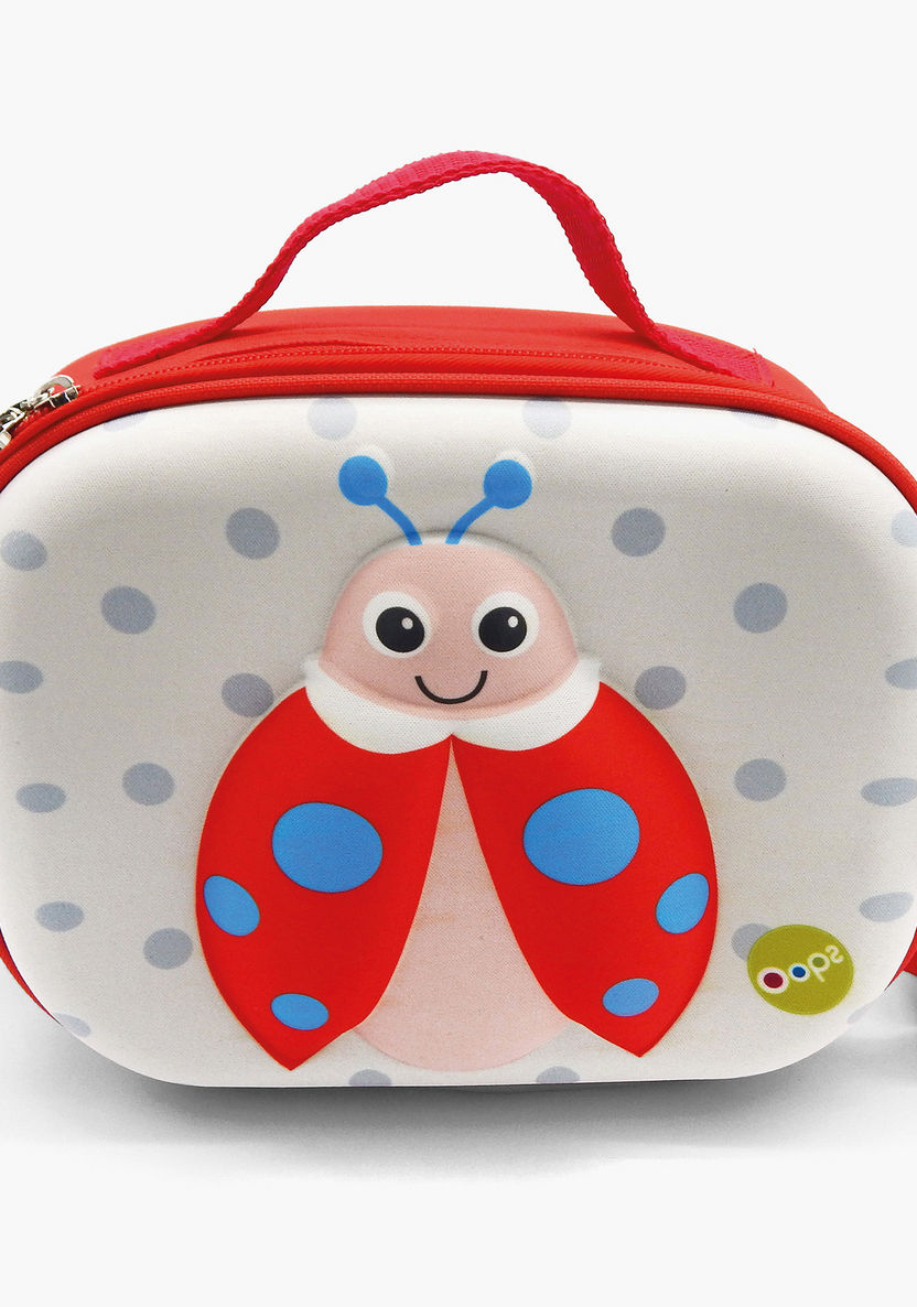 OOPS Ladybug Print Lunch Bag with Adjustable Shoulder Strap-Lunch Bags-image-0