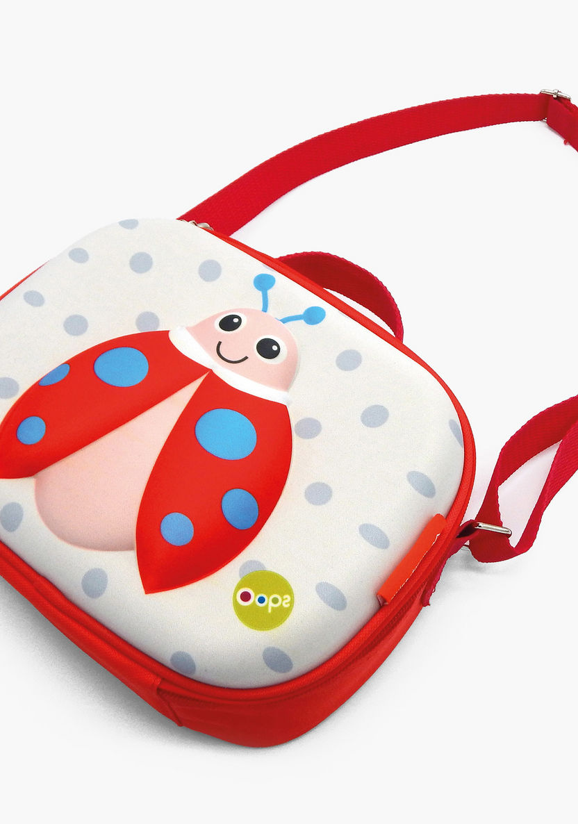 OOPS Ladybug Print Lunch Bag with Adjustable Shoulder Strap-Lunch Bags-image-2