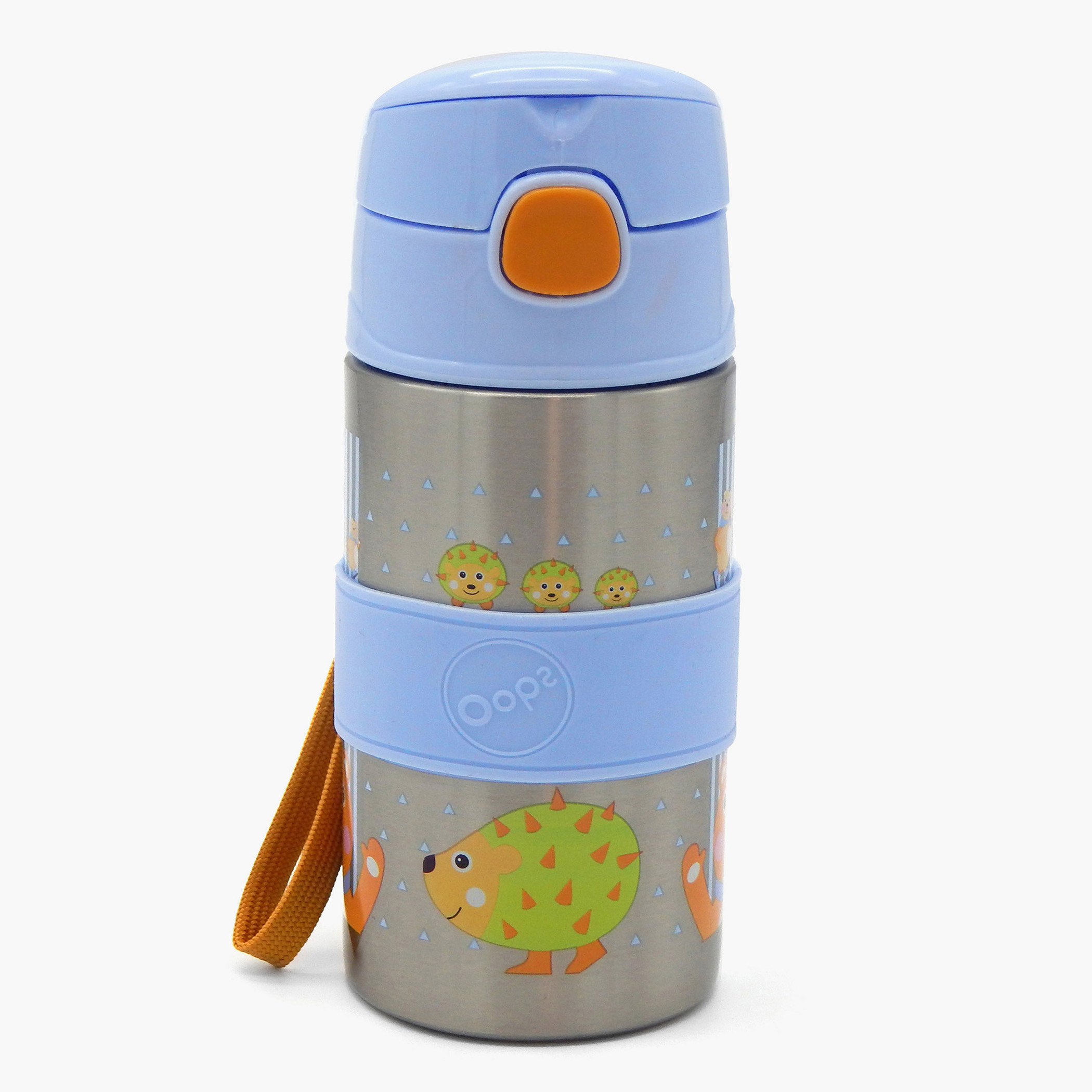 OOPS Porcupine Print Stainless Steel Water Bottle-school-waterbottles-image-1
