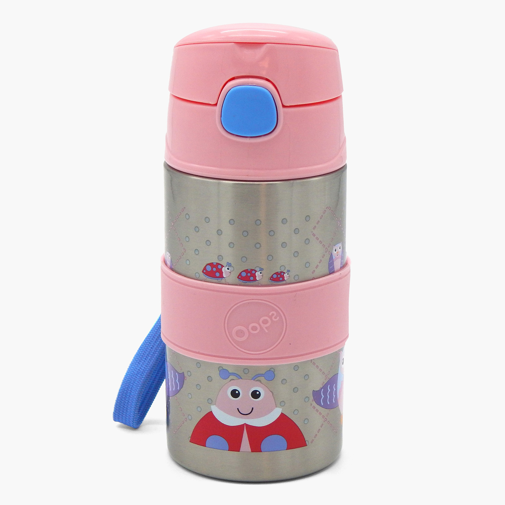 OOPS Owl Print Stainless Steel Water Bottle-school-waterbottles-image-4