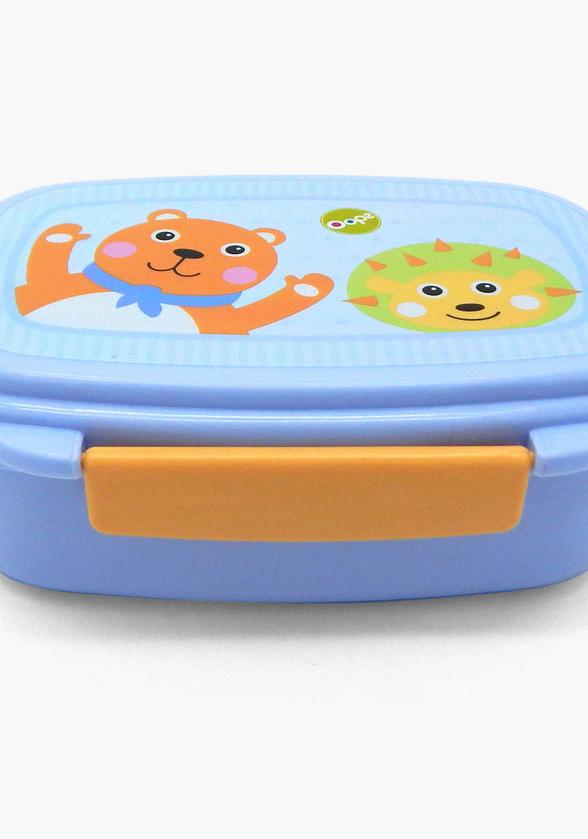 OOPS Printed Lunch Box with Cutlery-Lunch Boxes-image-0