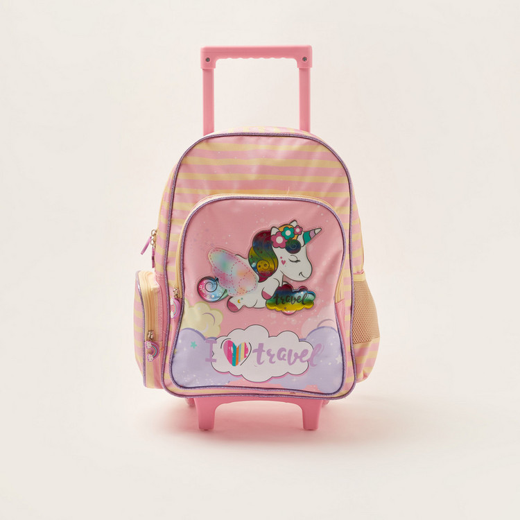 Juniors Unicorn Trolley Backpack with Lunch Bag and Pencil Pouch