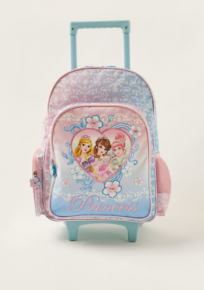 Juniors Disney Princess Print 3-Piece 16-inch Trolley Backpack Set-Trolleys-image-1