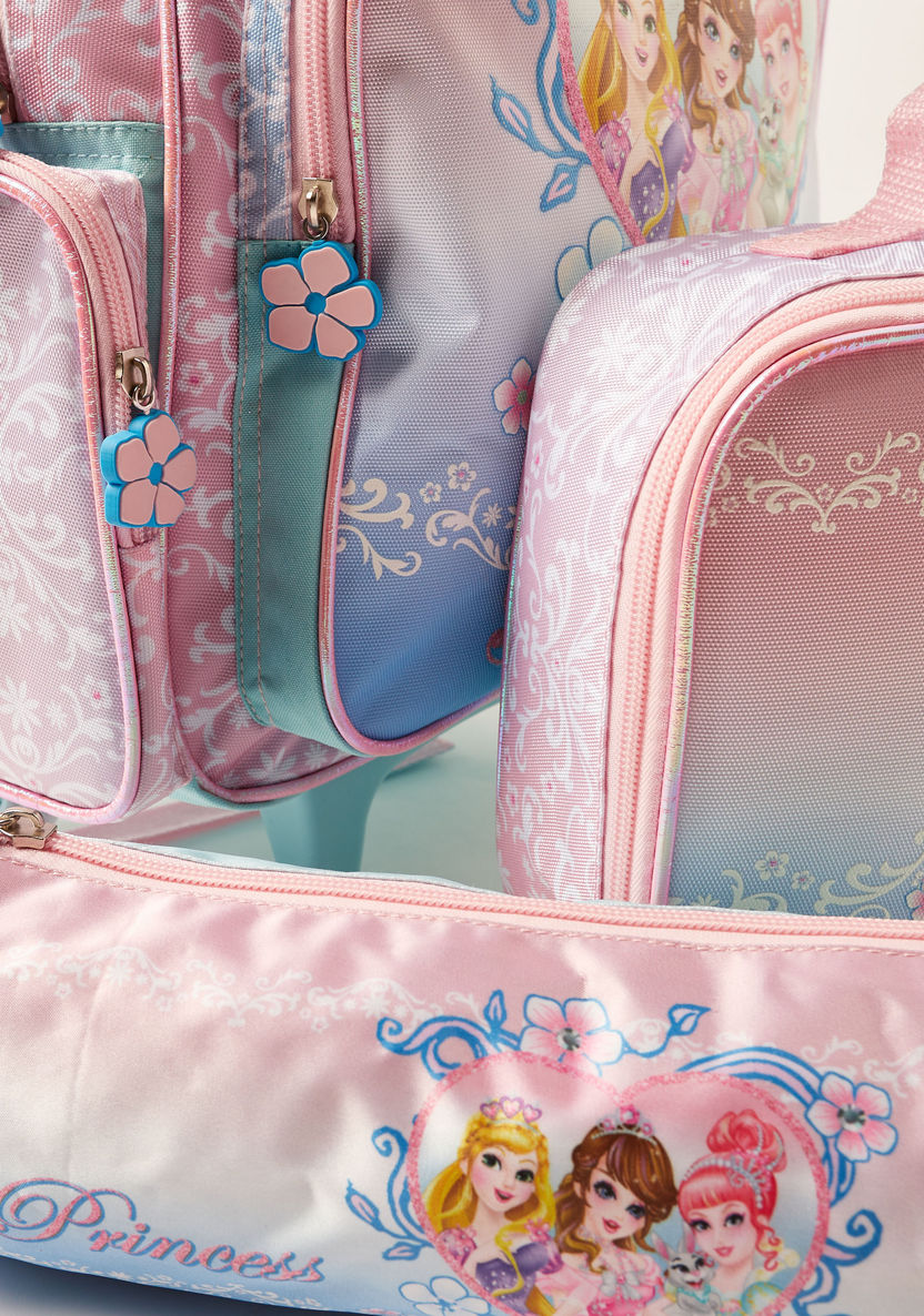 Juniors Disney Princess Print 3-Piece 16-inch Trolley Backpack Set-Trolleys-image-4