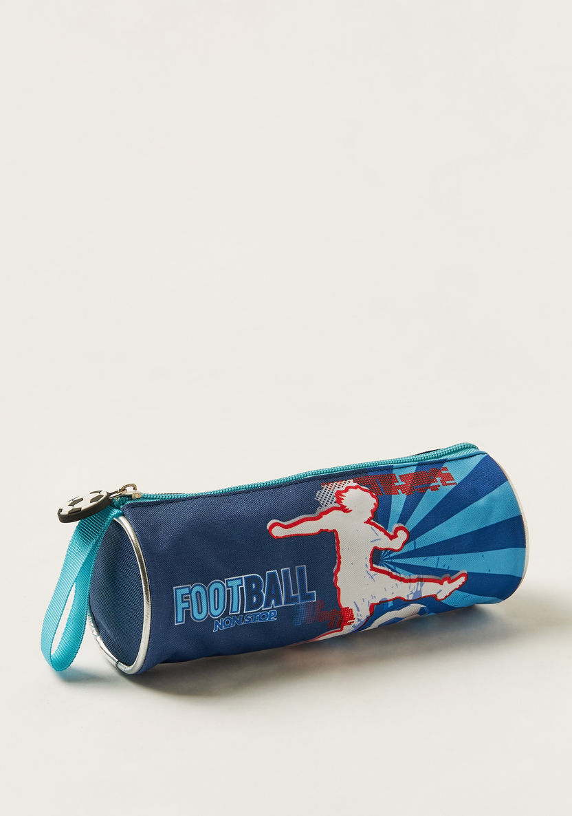 Juniors Football Print 16-inch Trolley Backpack with Lunch Bag and Pencil Case-School Sets-image-8