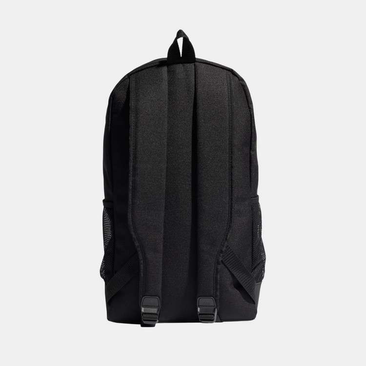 Adidas Logo Print Zipper Backpack with Adjustable Shoulder Straps