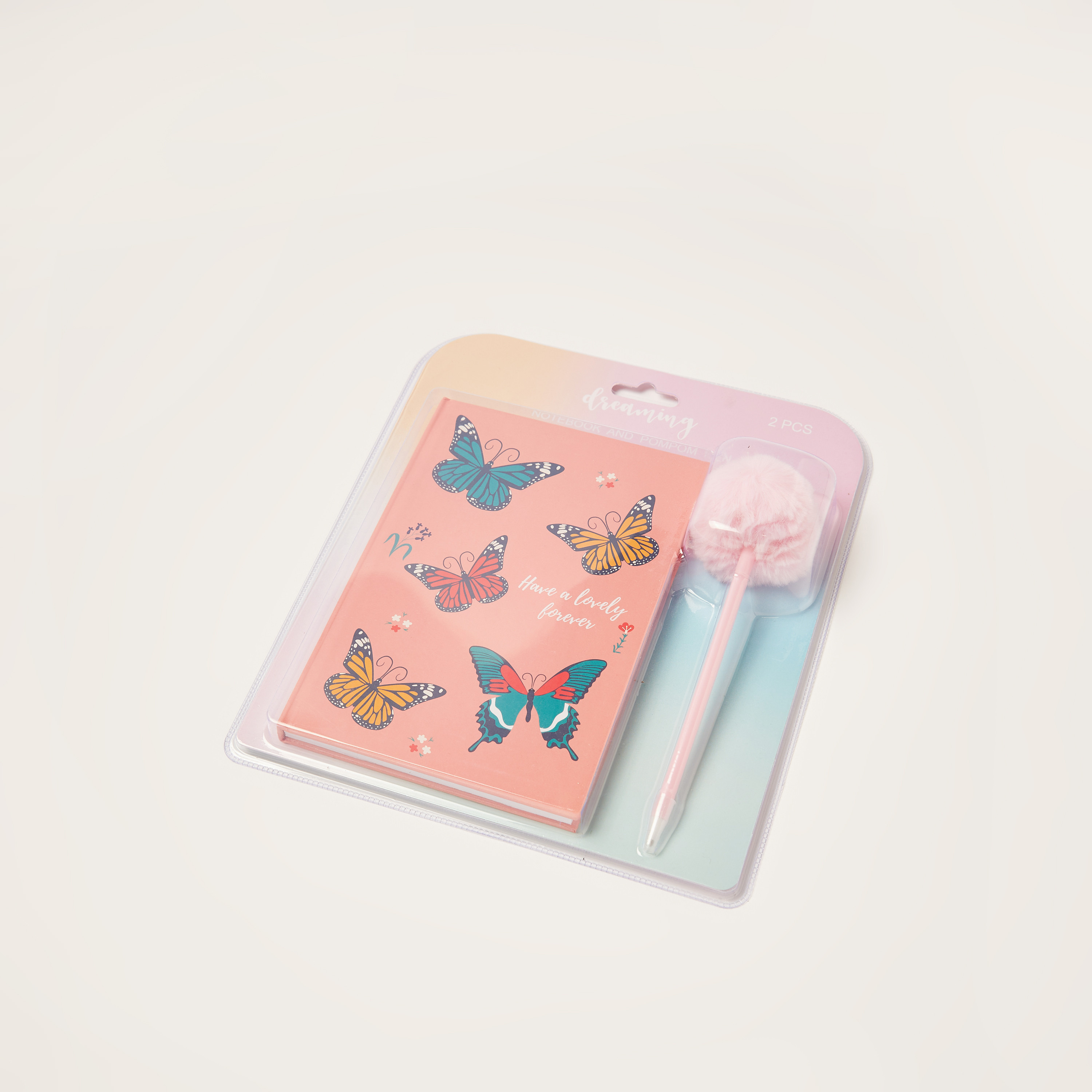 Juniors Butterfly Print Notebook and Pen Set-school-stationery-notebooks-image-2