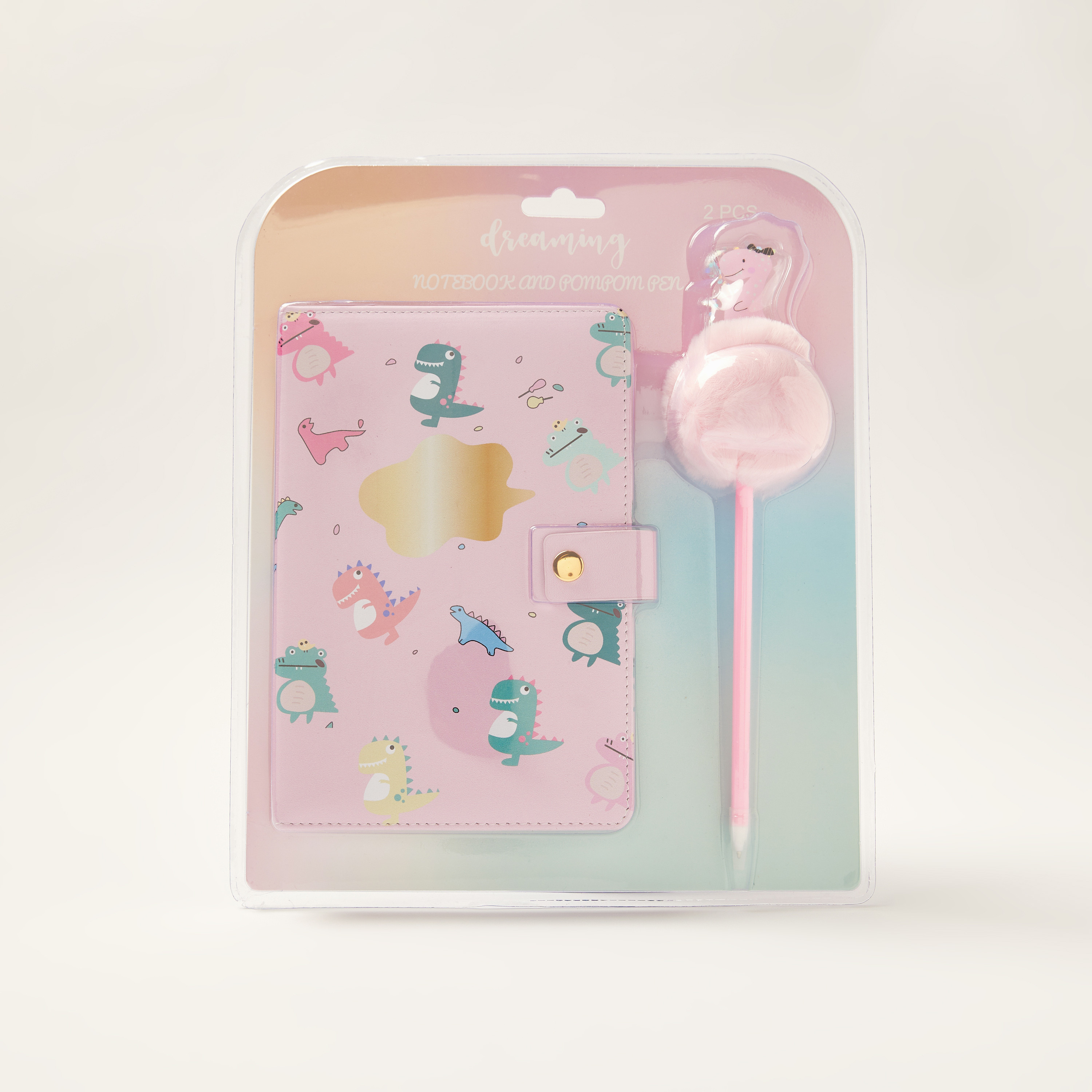 Juniors Dino Print Notebook and Pen Set-school-stationery-notebooks-image-1
