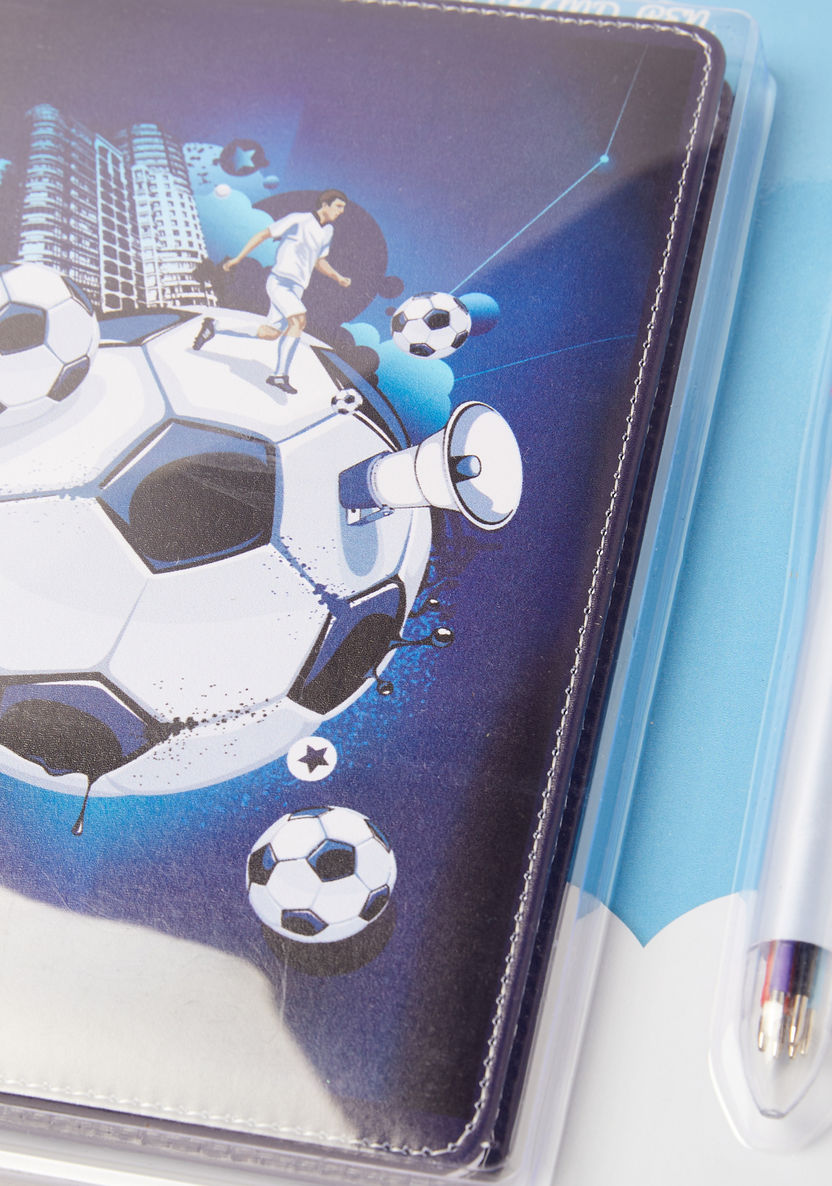 Juniors Football Print Notebook and Pen Set-Notebooks-image-2