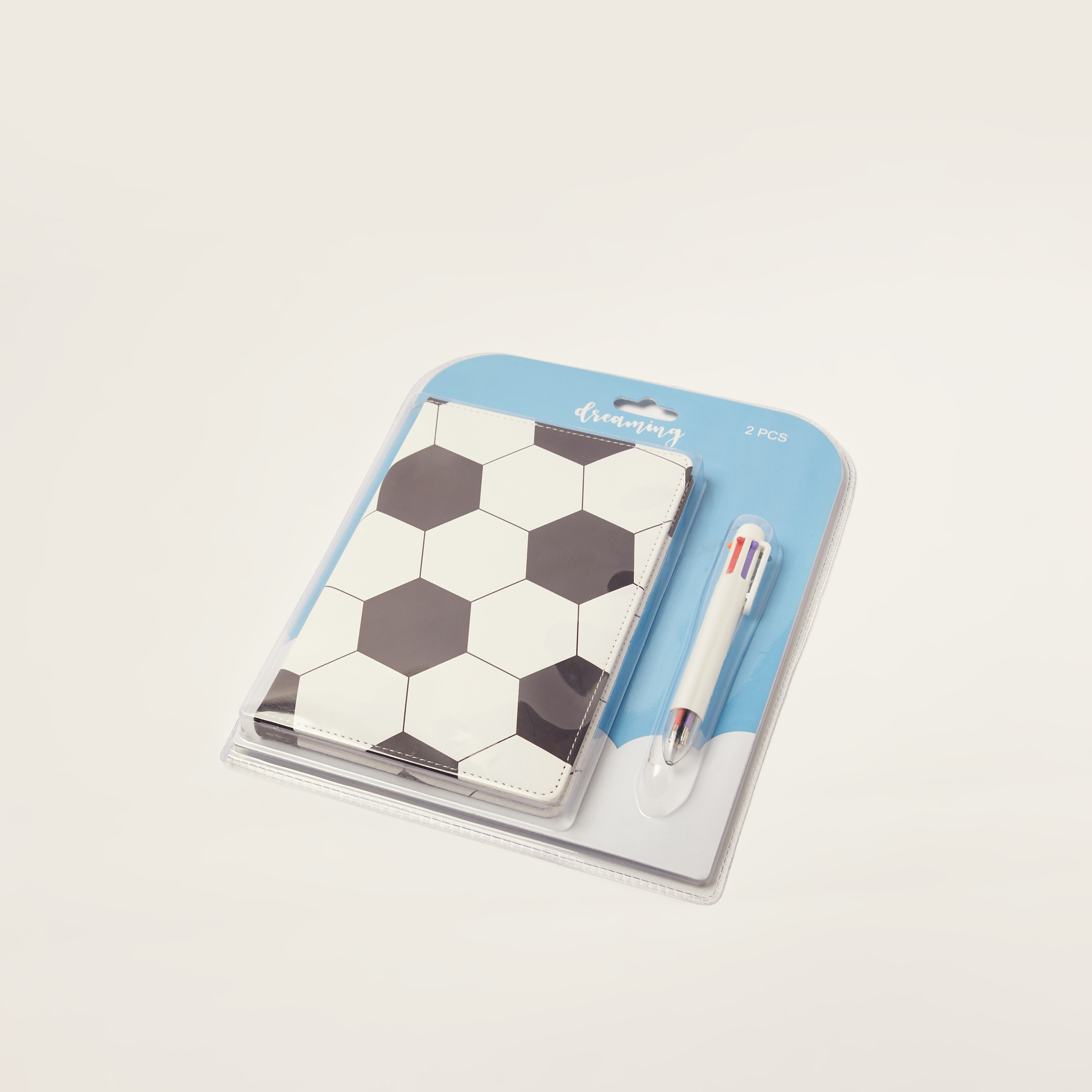 Juniors Football Print Notebook and Pen Set-school-stationery-notebooks-image-3