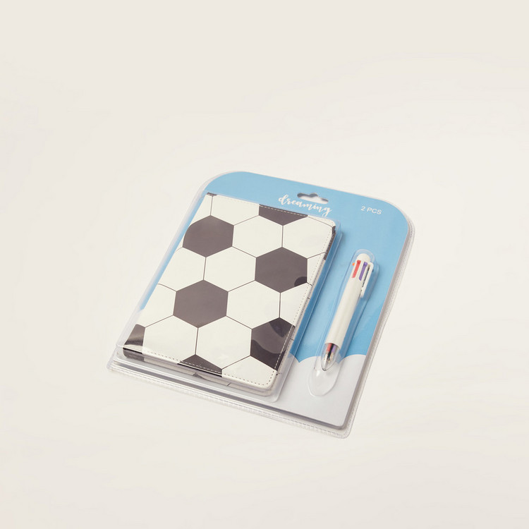 Juniors Football Print Notebook and Pen Set