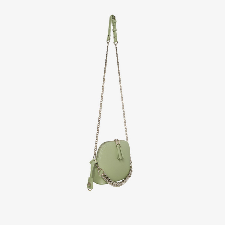 Steve Madden Solid Crossbody Bag with Detachable Chain Strap