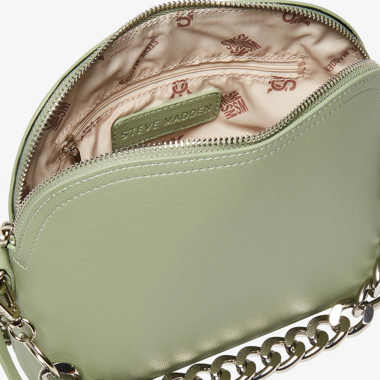 Steve Madden Solid Crossbody Bag with Detachable Chain Strap