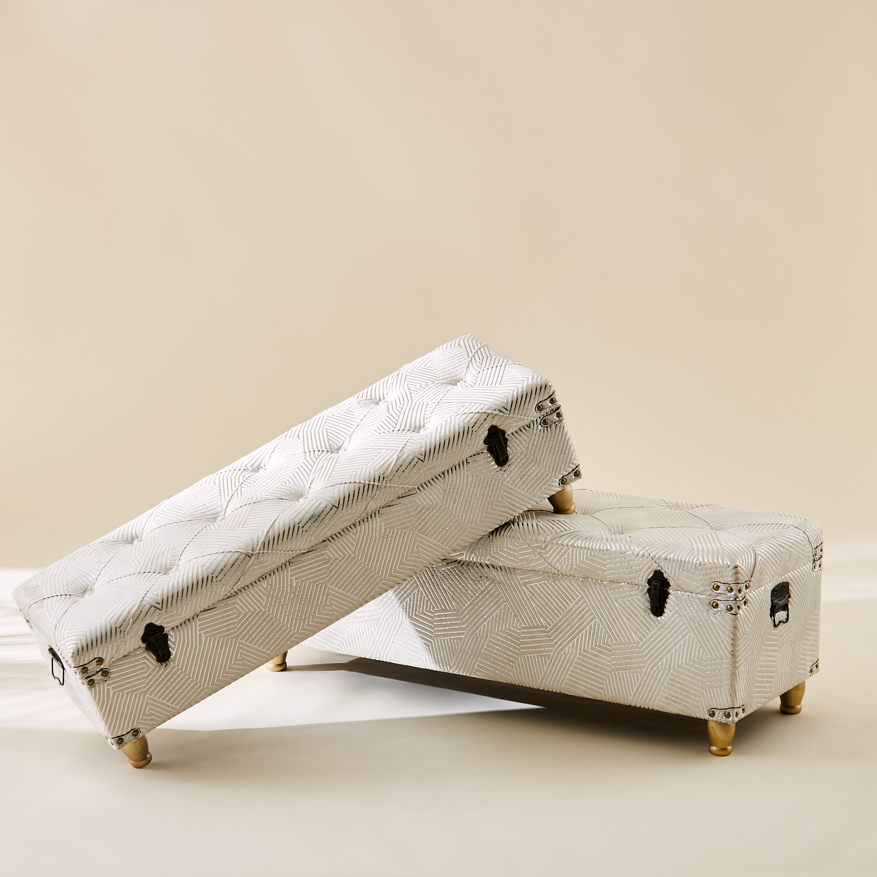 Velvet 2-Piece Trunk Ottoman Set-furniture-sofaandseating-ottomansbeanbagsandpoufs-image-2