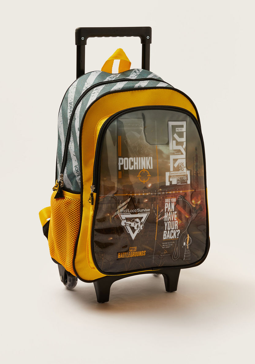 PUBG Printed 5-Piece Trolley Backpack Set-Trolleys-image-1
