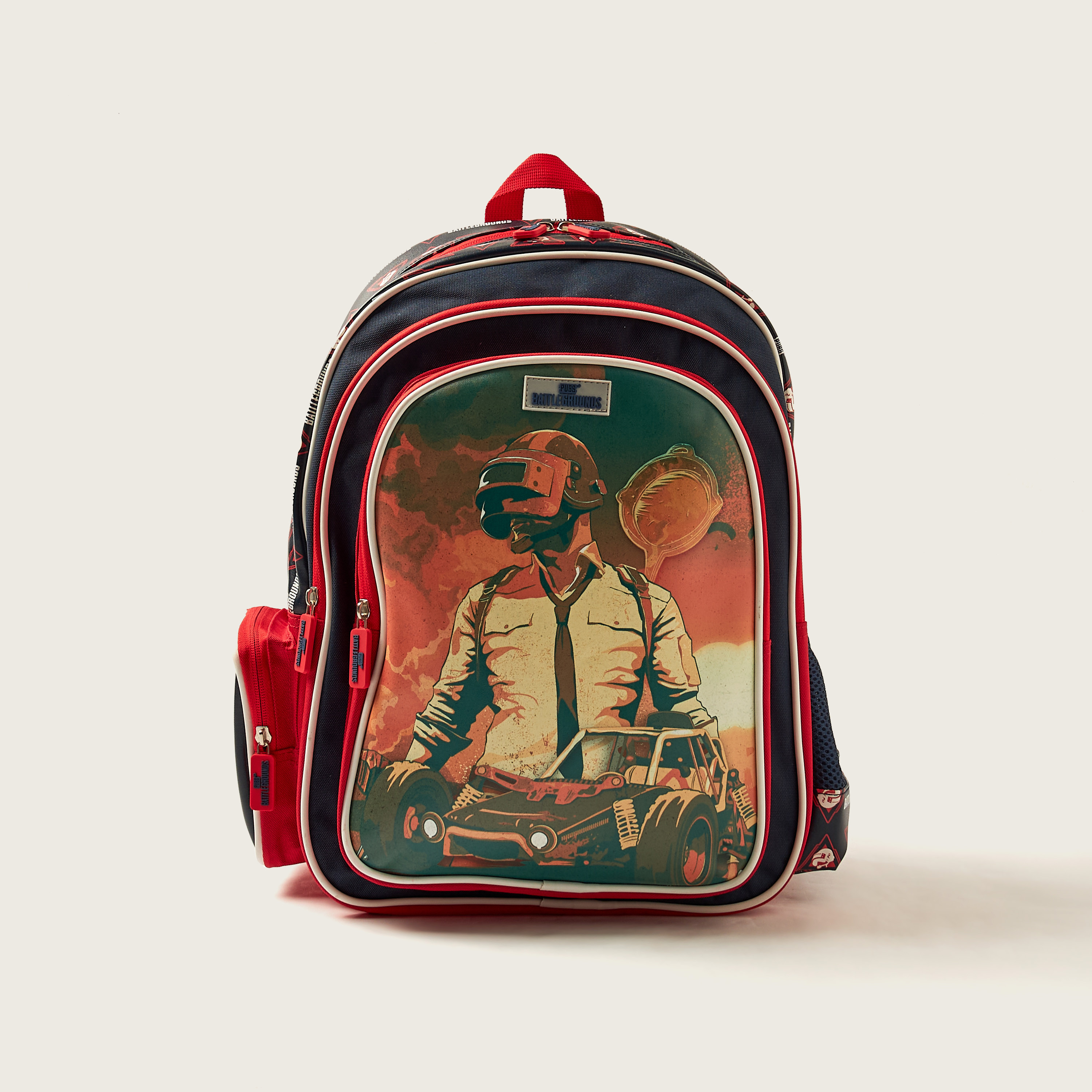 PUBG Battlegrounds Printed 16-inch Backpack with Zip Closure-school-bagsandbackpacks-backpacks-image-1