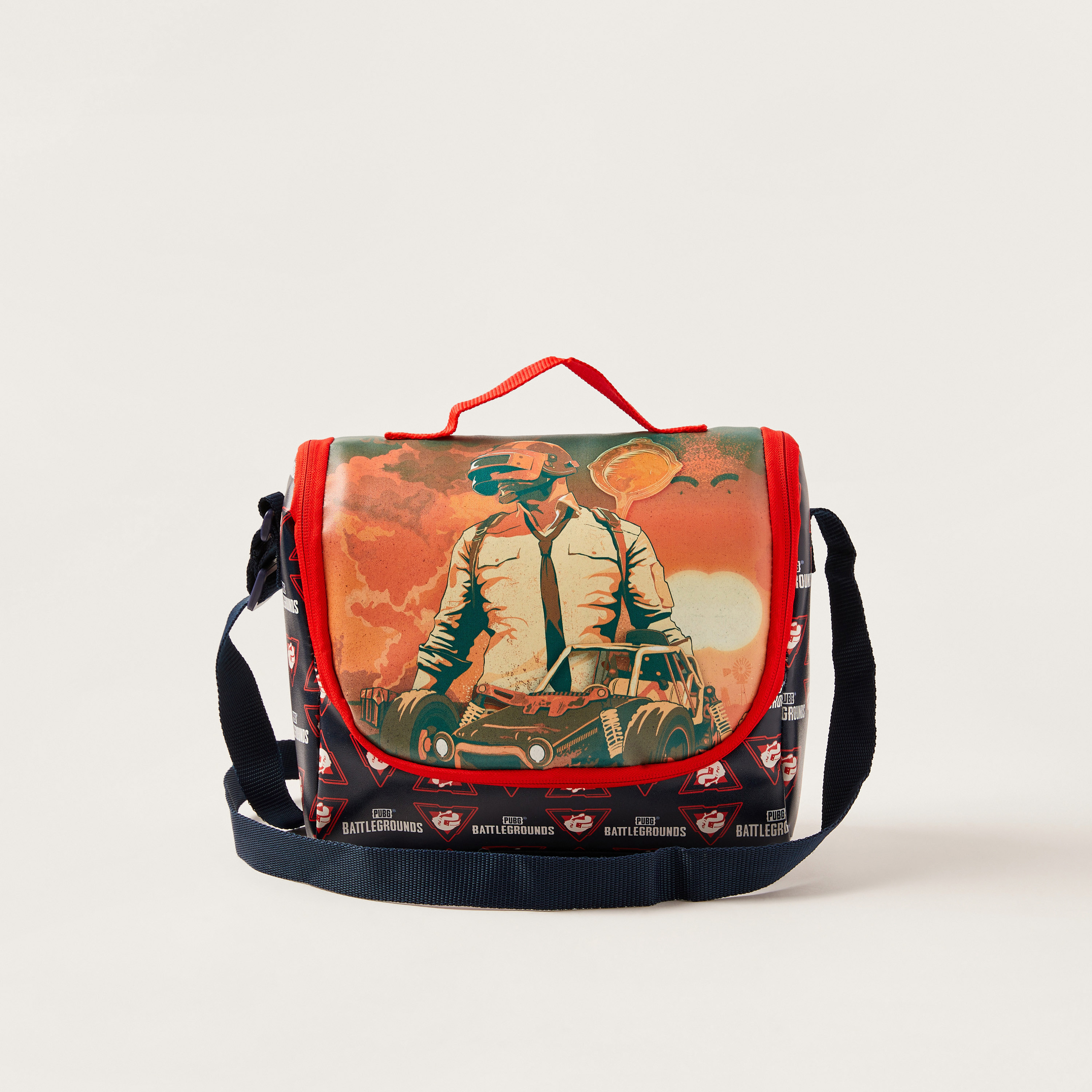 PUBG Printed Lunch Bag with Adjustable Strap and Zip Closure-school-lunchessentials-lunchbags-image-2
