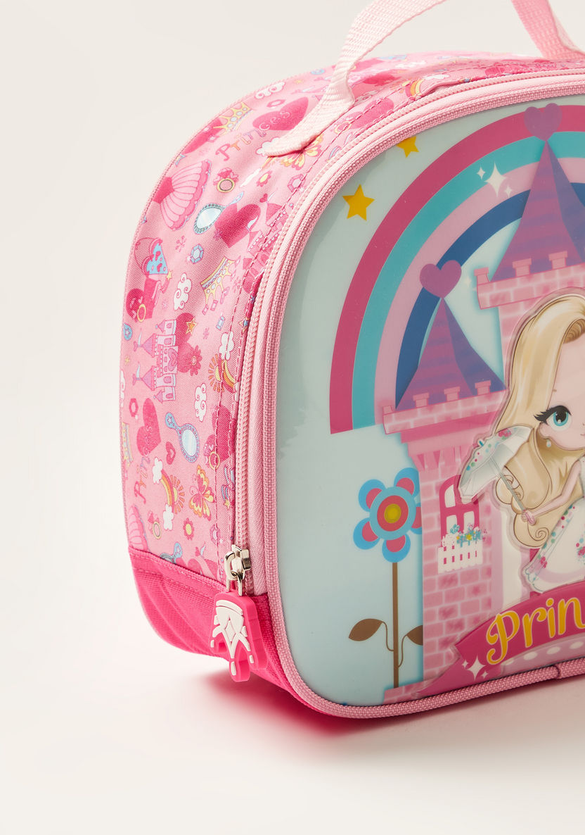 Juniors Princess Print Trolley Backpack with Lunch Bag and Pencil Case-Trolleys-image-9