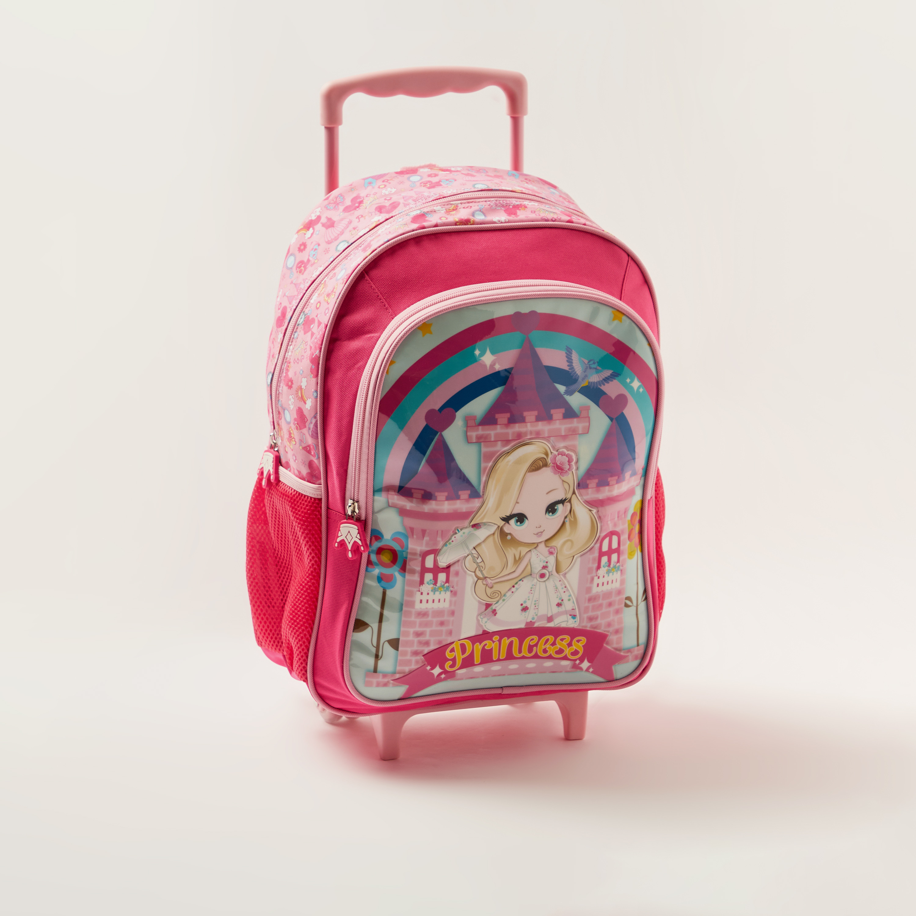 Juniors Princess Print Trolley Backpack with Lunch Bag and Pencil Case-school-bagsandbackpacks-sets-image-3
