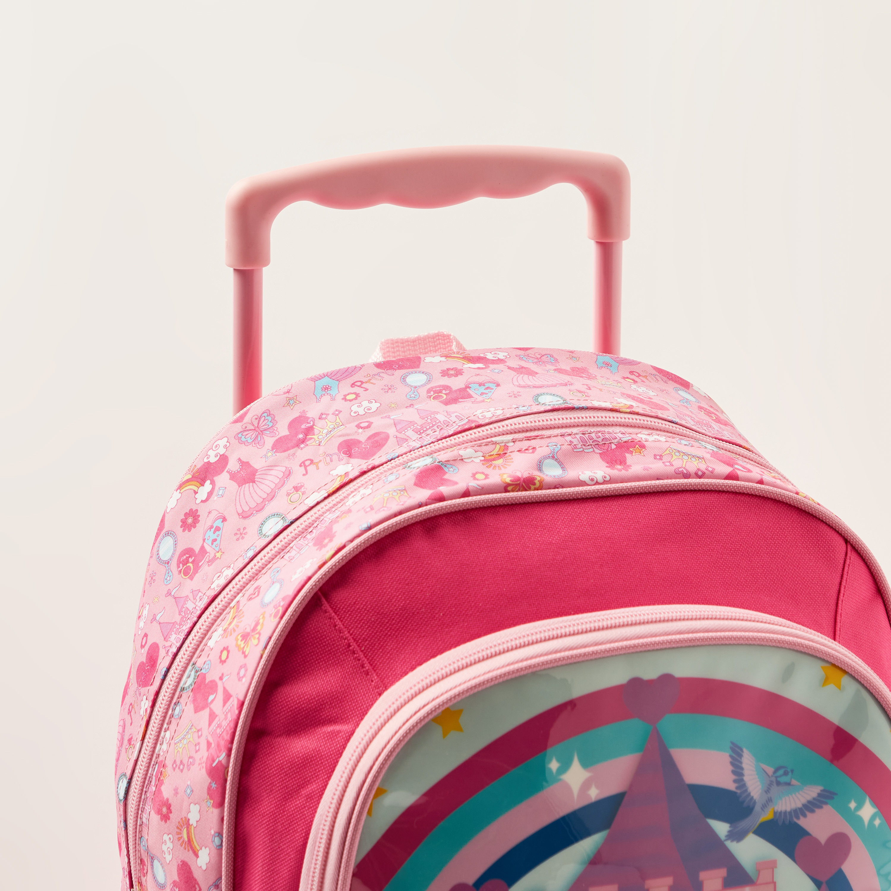 Juniors Princess Print Trolley Backpack with Lunch Bag and Pencil Case-school-bagsandbackpacks-sets-image-4