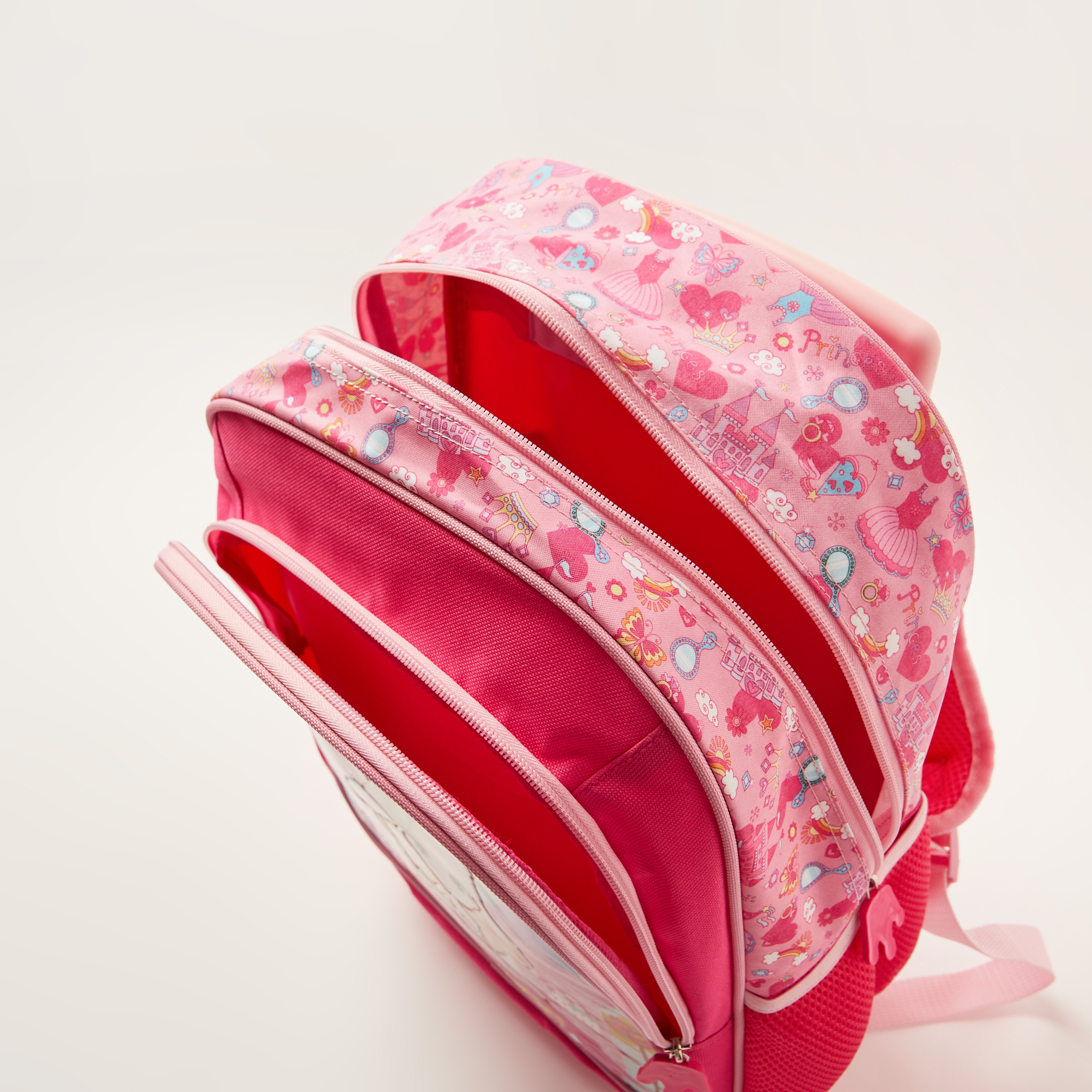 Juniors Princess Print Trolley Backpack with Lunch Bag and Pencil Case-school-bagsandbackpacks-sets-image-7