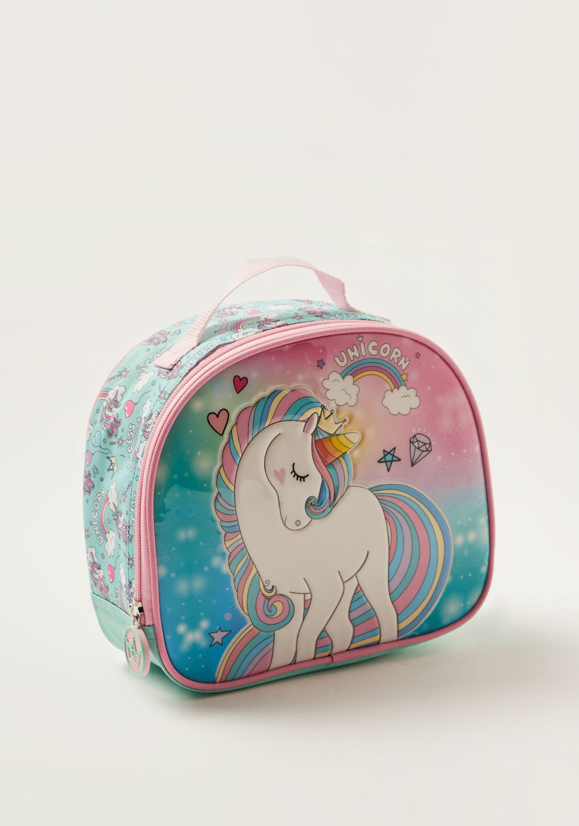 Juniors Unicorn Print Trolley Backpack with Lunch Bag and Pencil Case-School Sets-image-11