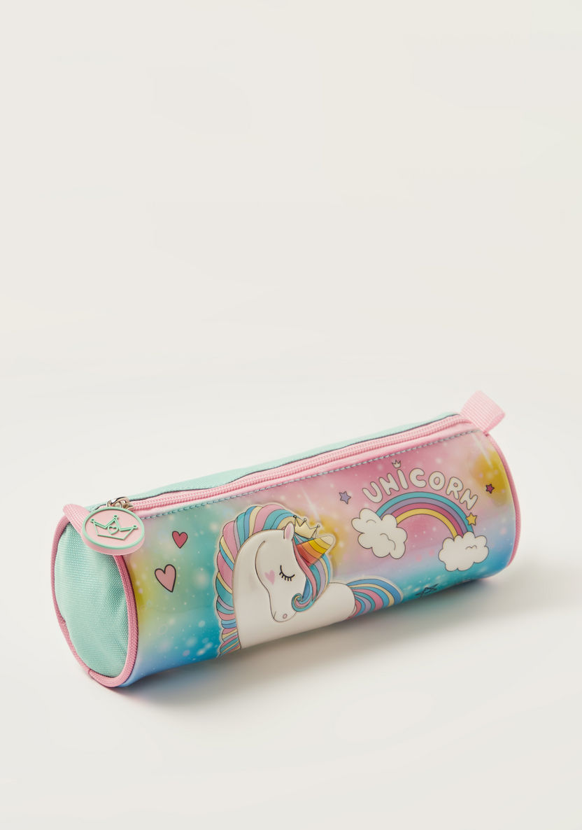 Juniors Unicorn Print Trolley Backpack with Lunch Bag and Pencil Case-School Sets-image-13