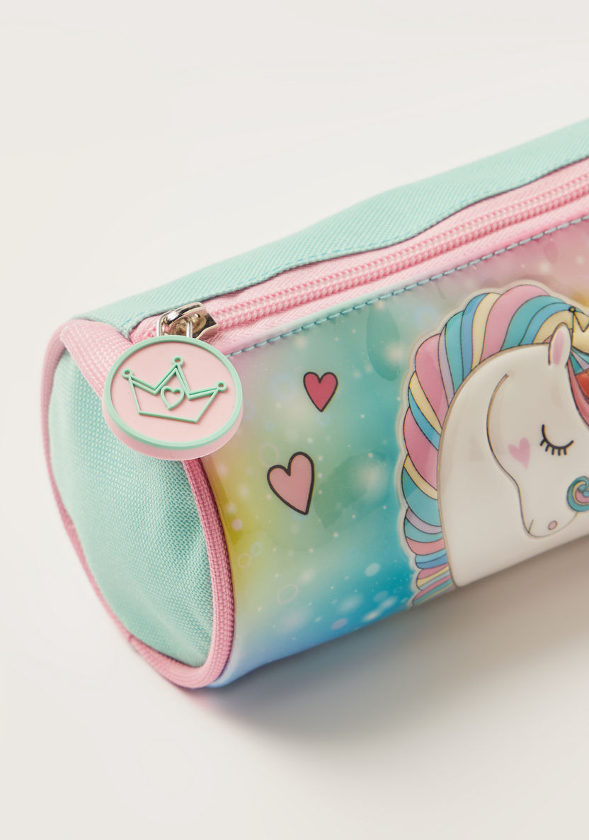 Juniors Unicorn Print Trolley Backpack with Lunch Bag and Pencil Case-School Sets-image-14