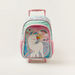 Juniors Unicorn Print Trolley Backpack with Lunch Bag and Pencil Case-School Sets-thumbnail-1