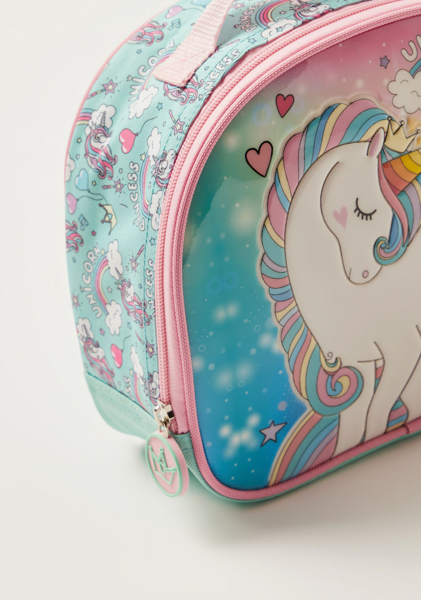 Juniors Unicorn Print Trolley Backpack with Lunch Bag and Pencil Case-School Sets-image-4