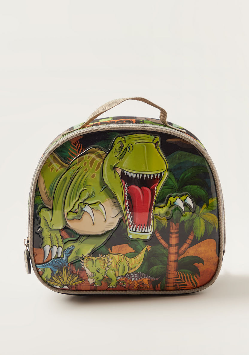Juniors Dinosaur Print Trolley Backpack with Lunch Bag and Pencil Case-School Sets-image-9