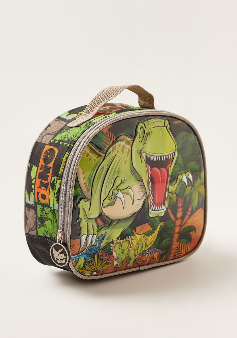 Juniors Dinosaur Print Trolley Backpack with Lunch Bag and Pencil Case-School Sets-image-10