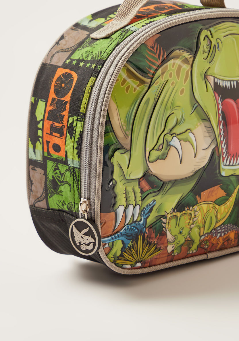 Juniors Dinosaur Print Trolley Backpack with Lunch Bag and Pencil Case-School Sets-image-4