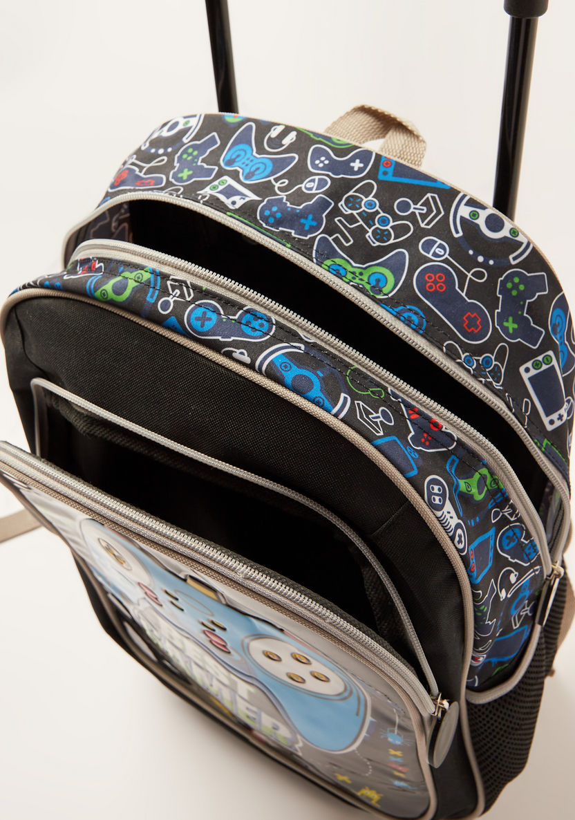 Juniors Printed Trolley Backpack with Lunch Bag and Pencil Case-Trolleys-image-11