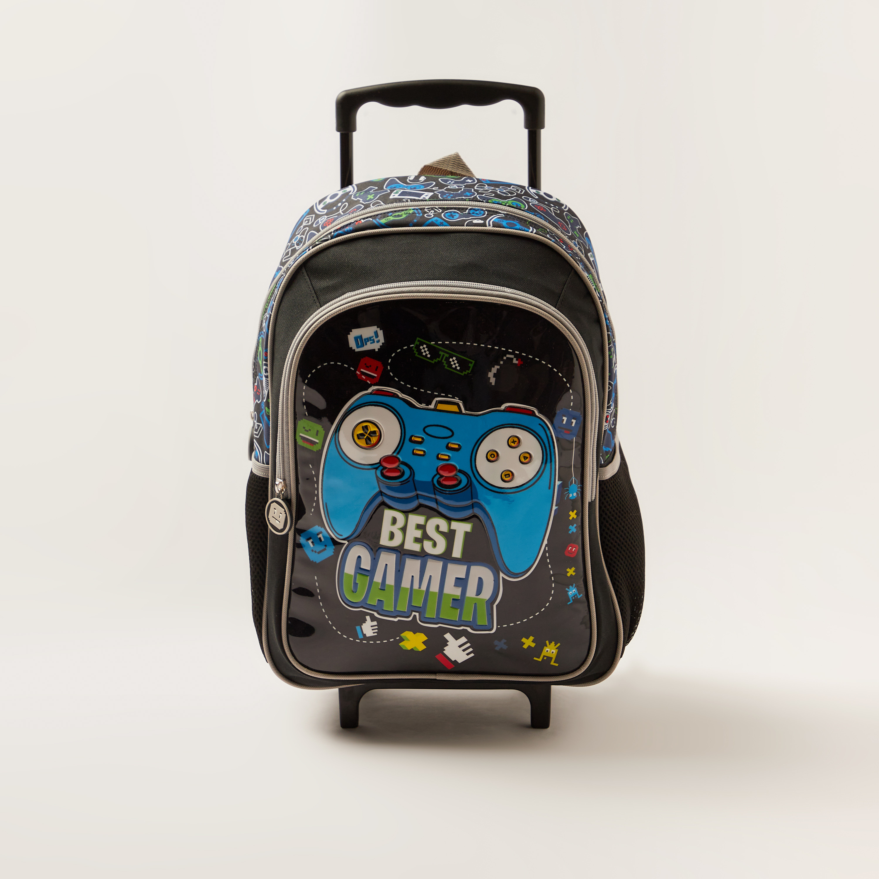 Juniors Printed Trolley Backpack with Lunch Bag and Pencil Case-school-bagsandbackpacks-trolleybags-image-2