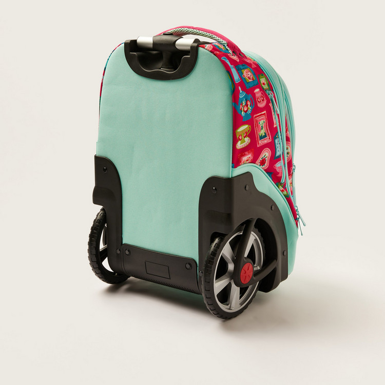 Juniors Printed Trolley Backpack with Lunch Bag and Pencil Pouch - 20 inches