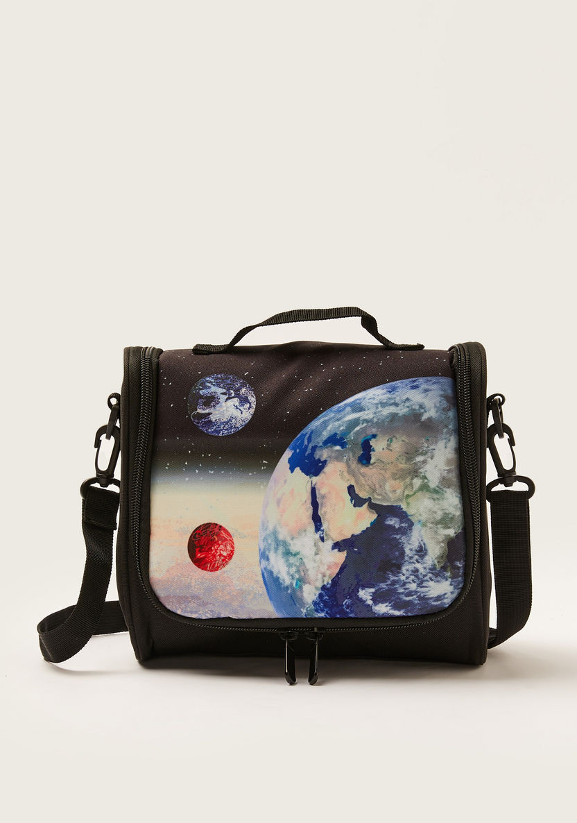 Juniors Space Print Trolley Backpack with Lunch Bag and Pencil Pouch - 20 inches-School Sets-image-6