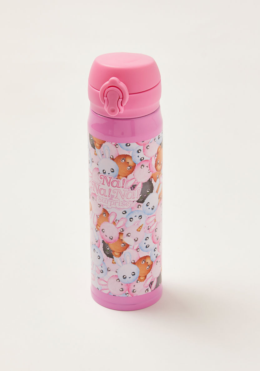 Na! Na! Na! Surprise Printed Stainless Steel Water Bottle - 400 ml-Water Bottles-image-1